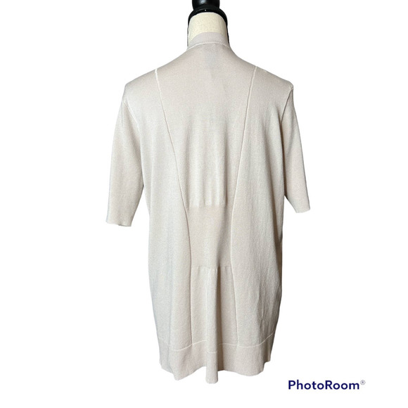 New Grace Open Cardigan in Pale Platinum Short Sleeves Size Medium - Picture 3 of 6